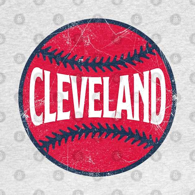 Cleveland Retro Baseball - White by KFig21